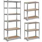 Stabil metalopbevaringsreol 222 x 90 x 40 cm - Perfekt til garage, lager og butik