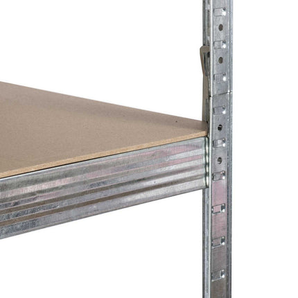 Stabil metalreol til opbevaring 222 x 110 x 50 cm - Perfekt til garage, kælder og butik
