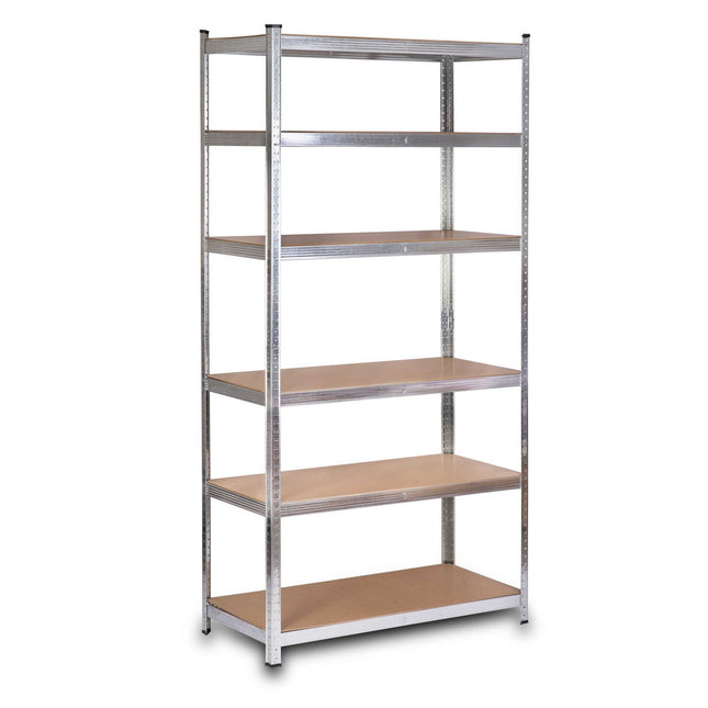 Stabil metalreol til opbevaring 222 x 110 x 50 cm - Perfekt til garage, kælder og butik