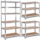 Stabil metalreol til opbevaring 222 x 110 x 50 cm - Perfekt til garage, kælder og butik