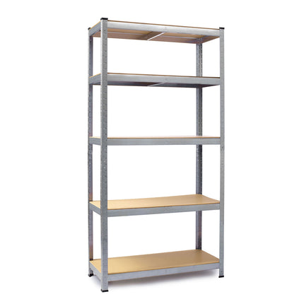 Opbevaringsreol i metal - Sæt med 2 stk. 180 x 90 x 40 cm til garage, kælder og butik