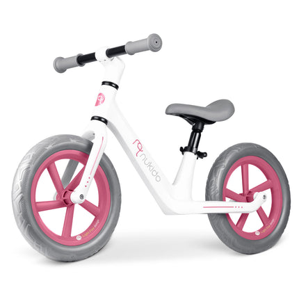 Nukido balancecykel til børn - let og justerbar løbecykel med 12'' punkteringssikre hjul