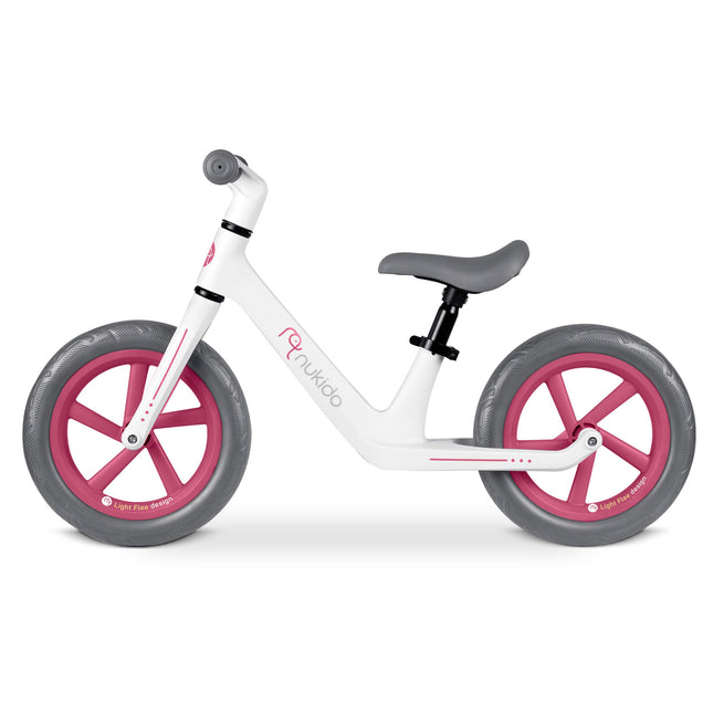 Nukido balancecykel til børn - let og justerbar løbecykel med 12'' punkteringssikre hjul