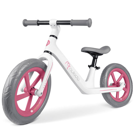 Nukido balancecykel til børn - let og justerbar løbecykel med 12'' punkteringssikre hjul
