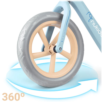 Nukido balancecykel til børn - let og justerbar løbecykel med punkteringssikre hjul og ergonomisk design