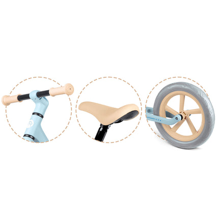 Nukido balancecykel til børn - let og justerbar løbecykel med punkteringssikre hjul og ergonomisk design