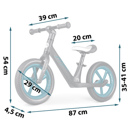 Løbecykel til børn - Letvægts balancecykel med justerbart sæde og punkteringssikre hjul