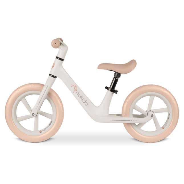 Løbecykel til børn med punkteringsfrie 12"-EVA-hjul, justerbart sæde og nylonstel