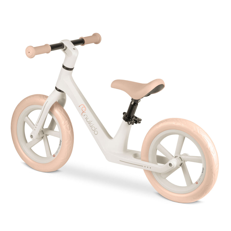 Nukido balancecykel til børn - let og justerbar løbecykel med 12'' punkteringssikre hjul