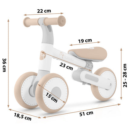 Balancecykel til børn - Løbecykel med justerbar sædehøjde og EVA-skumhjul
