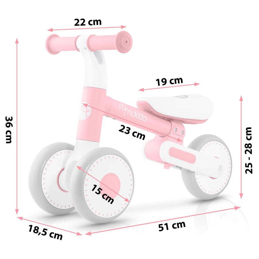 Balancecykel til børn - Løbecykel med justerbar sædehøjde og EVA-skumhjul