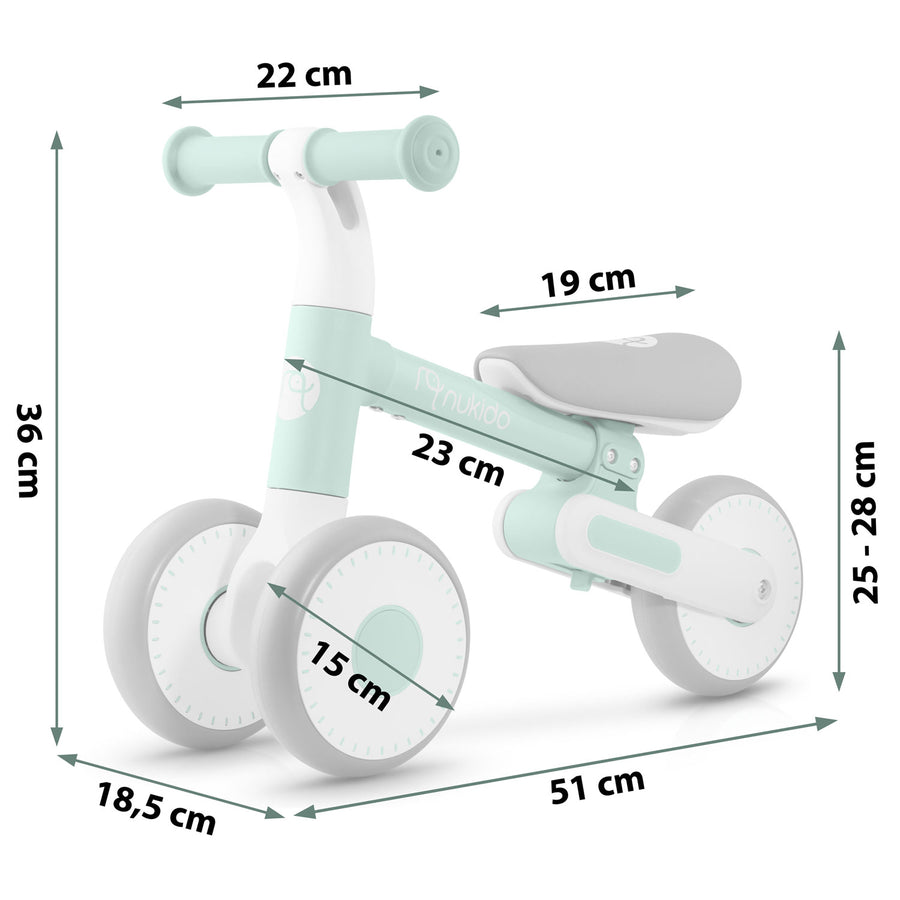 Balancecykel til børn - Løbecykel med justerbar sædehøjde og stabil konstruktion