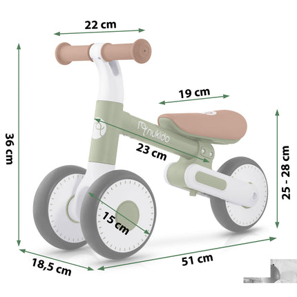 Løbecykel til børn - Balancecykel med justerbar sædehøjde og EVA-skumhjul for stabilitet