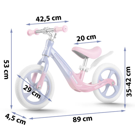 Løbecykel til børn - Letvægts magnesium balancecykel med justerbar sædehøjde og punkteringsfrie EVA-skumhjul