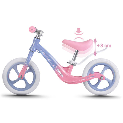 Løbecykel til børn - Letvægts magnesium balancecykel med justerbar sædehøjde og punkteringsfrie EVA-skumhjul