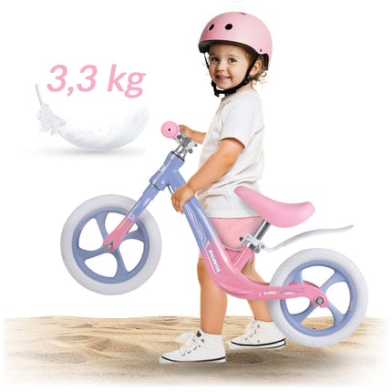 Løbecykel til børn - Letvægts magnesium balancecykel med justerbar sædehøjde og punkteringsfrie EVA-skumhjul