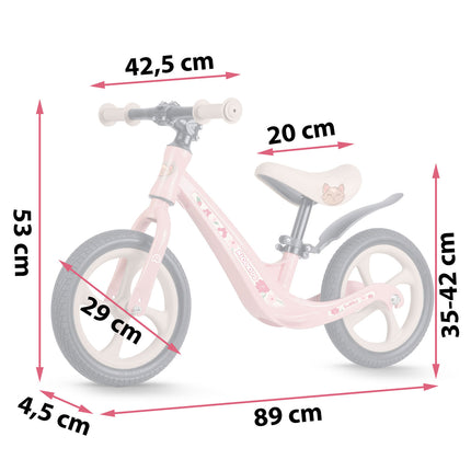 Magnesium Løbecykel til Børn - Justerbar, Punkteringsfri og Letvægts Design til Første Cykelture