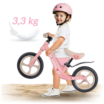 Magnesium Løbecykel til Børn - Justerbar, Punkteringsfri og Letvægts Design til Første Cykelture