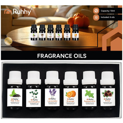 Essentielle Olier Sæt - 6 Forskellige Dufte i 10 ml Flasker