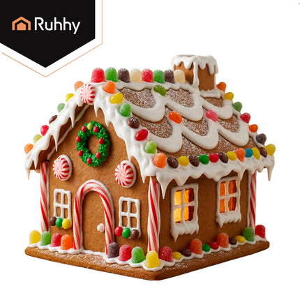 Gingerbread House Mold Set - 10 Dele til Kreativ Bagning