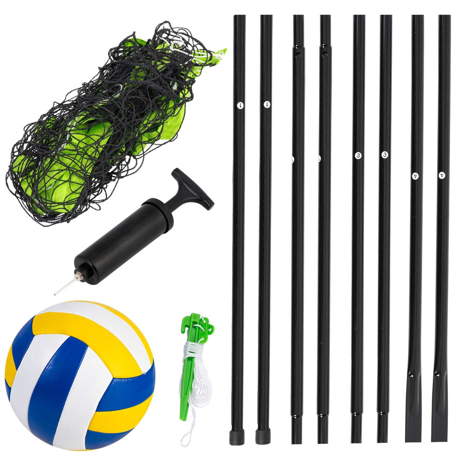 Volleyball- og badmintonnet med ramme 570 cm - perfekt til udendørs sjov!