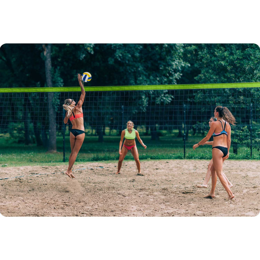 Volleyball- og badmintonnet med ramme 570 cm - perfekt til udendørs sjov!