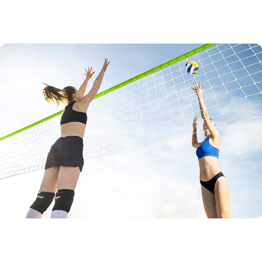 Volleyball- og badmintonnet med ramme 570 cm - perfekt til udendørs sjov!