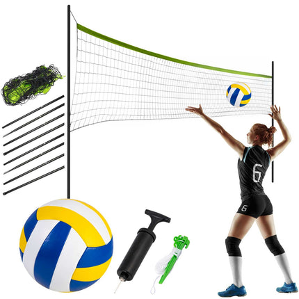 Volleyball- og badmintonnet med ramme 570 cm - perfekt til udendørs sjov!