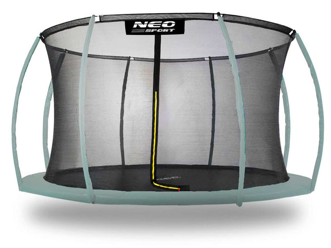 Indernet til trampolin 427-435 cm (14 ft) - Sikkerhedsnet med lynlåsindgang og 8 stolper