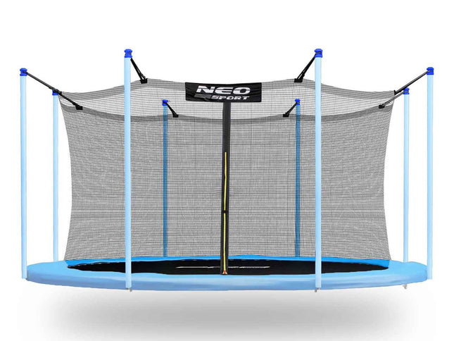 Indernet til trampolin 397-404 cm (13 fod) - Sikkerhedsnet med 8 stolper til haven