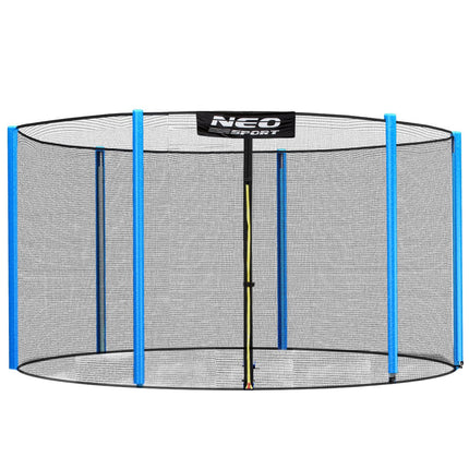 Udendørs sikkerhedsnet til trampoliner 244-252 cm (8 fod) med 6 stolper - Holdbart og nemt at montere