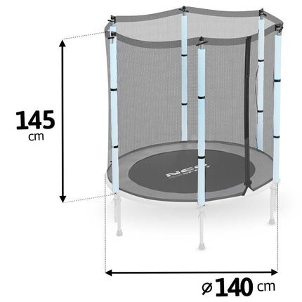 Udendørs sikkerhedsnet til trampolin 140 cm - Holdbart og nemt at montere