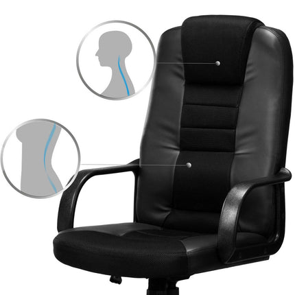 Kontorstol med ergonomisk design og justerbar højde til hjemmekontoret
