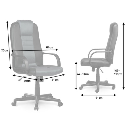 Kontorstol med ergonomisk design og justerbar højde til hjemmekontoret