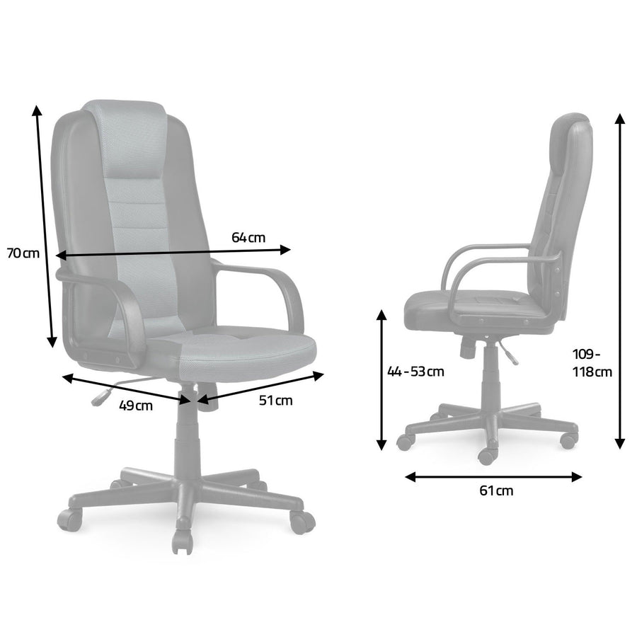 Kontorstol med ergonomisk design og justerbar højde til hjemmekontoret