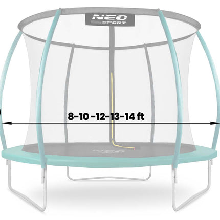 Bundstolpe til trampolin 8-14 fod med indernet - erstatningsdel til sikkerhed og stabilitet