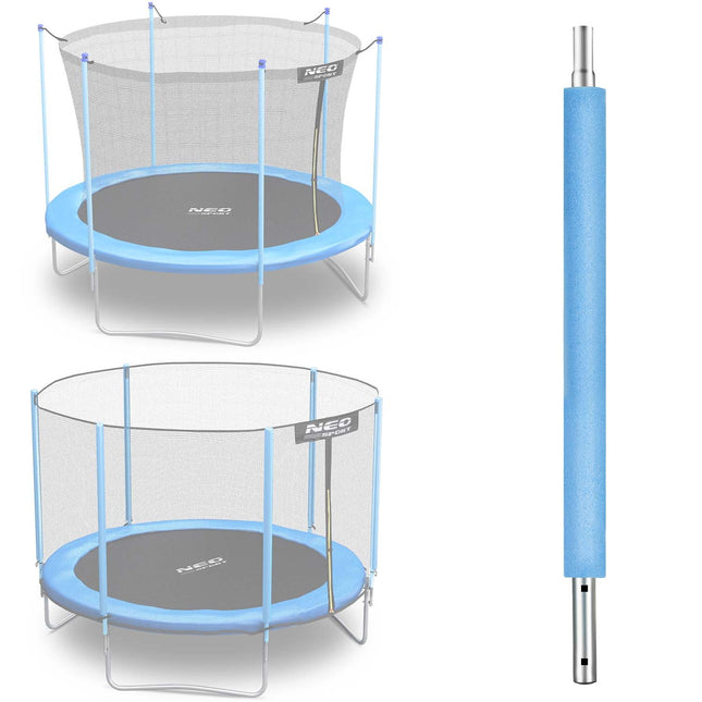 Nedre stolpe til trampolin 183 cm (6 ft) med udvendigt og indvendigt net – blå