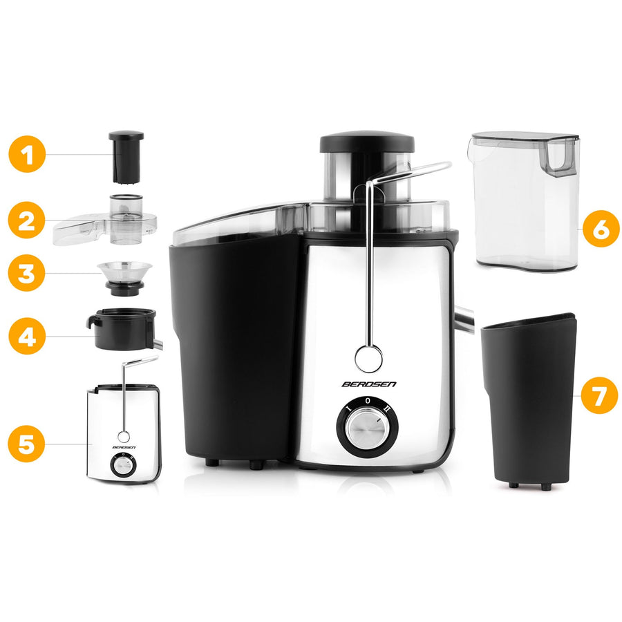 Juicer 600W - Effektiv og stilren saftpresser til sund livsstil