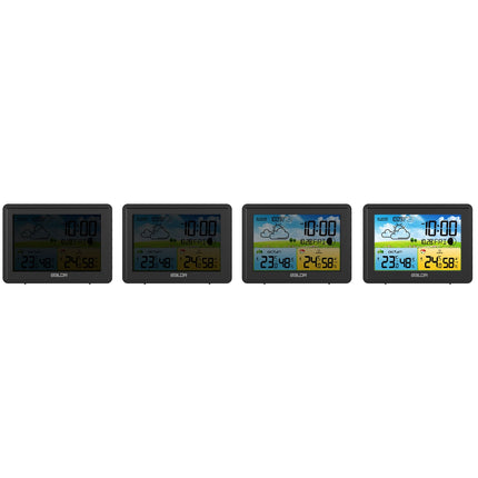 Trådløs vejrstation med LCD-display og vejrudsigt for de næste 12 timer