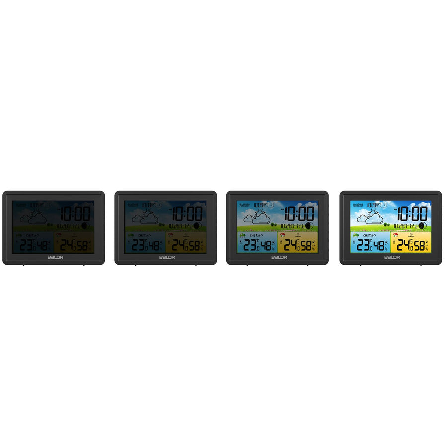 Trådløs vejrstation med LCD-display og vejrudsigt for de næste 12 timer