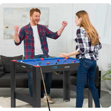 5-i-1 spillebord til hjemmet – kombineret billard-, airhockey-, bordtennis-, bueskydnings- og basketballbord med tilbehør og justerbare ben
