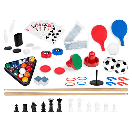 12-i-1 Spillebord til Underholdning med Bordfodbold, Billard, Airhockey og Mere - 106x59 cm