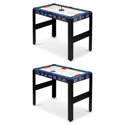 12-i-1 Spillebord til Underholdning med Bordfodbold, Billard, Airhockey og Mere - 106x59 cm