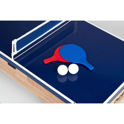 Spillebord 4-i-1 til bordfodbold, bordtennis, airhockey og billard - perfekt til hjemmeunderholdning