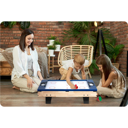 Spillebord 4-i-1 til bordfodbold, bordtennis, airhockey og billard - perfekt til hjemmeunderholdning