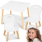 Træbord med 2 stole til børn - Sikkert og holdbart sæt til leg og kreativitet
