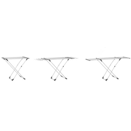 Teleskopisk tørrestativ med hjul og holdere til undertøj – 20 m tørrelængde