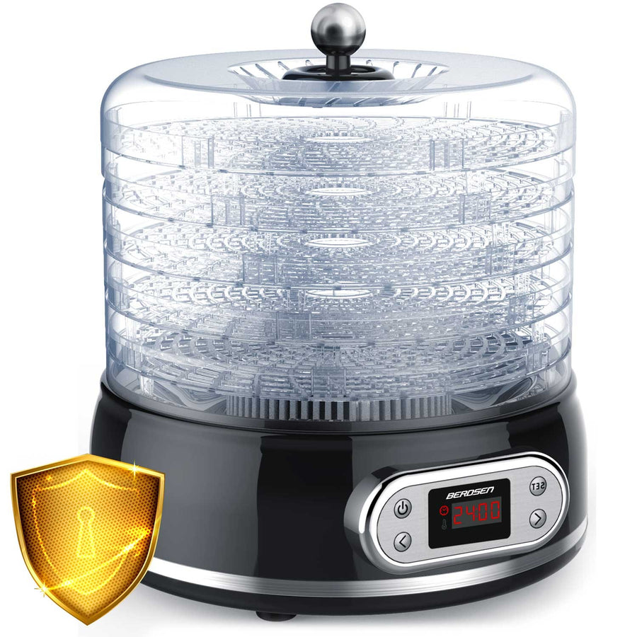 Maddehydrator til tørret frugt, grøntsager, svampe og kød - 10 liter kapacitet med temperaturkontrol 35-70°C