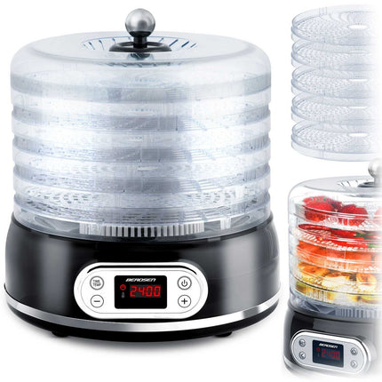 Maddehydrator til tørret frugt, grøntsager, svampe og kød - 10 liter kapacitet med temperaturkontrol 35-70°C