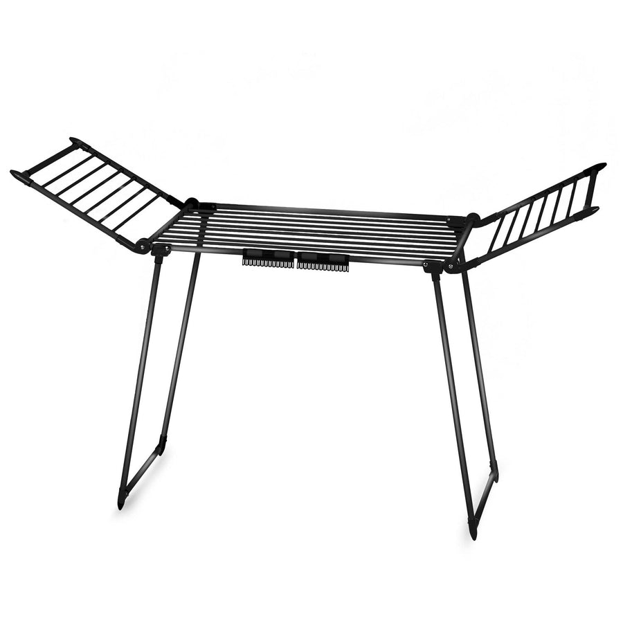Tørrestativ til tøj - Foldbart og pladsbesparende med 19 m² tørreområde - Sort design